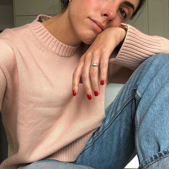 Everlane Pale Pink The Soft Cotton Square Crew Size Small - Picture 1 of 12